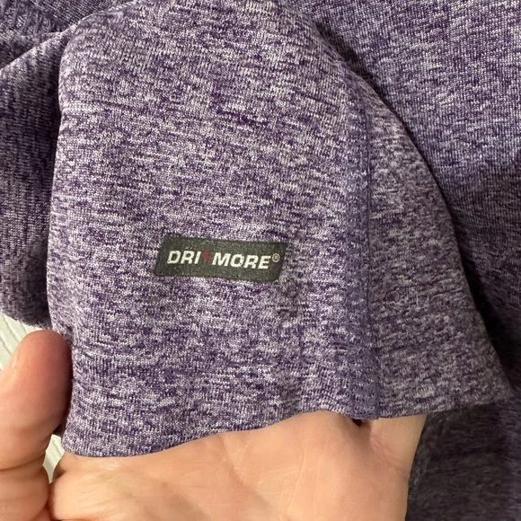 Danskin Heathered Purple Short Sleeve Athletic Tee - Picture 4 of 4